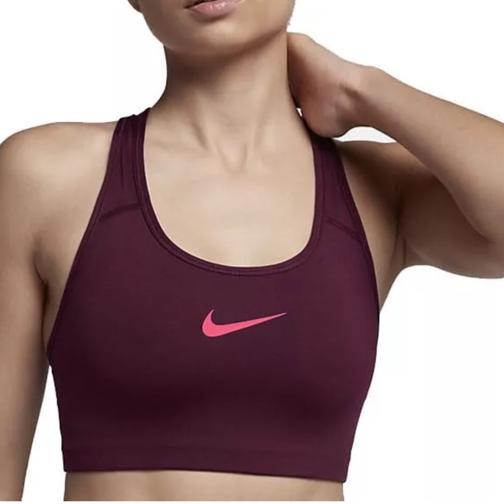 Nike Swoosh Medium Support Non Padded Sports Bra Sz M